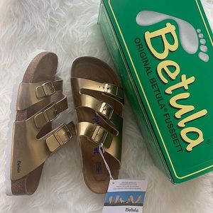 Birkenstock by Betula Leo Gold size 7 (38) narrow
